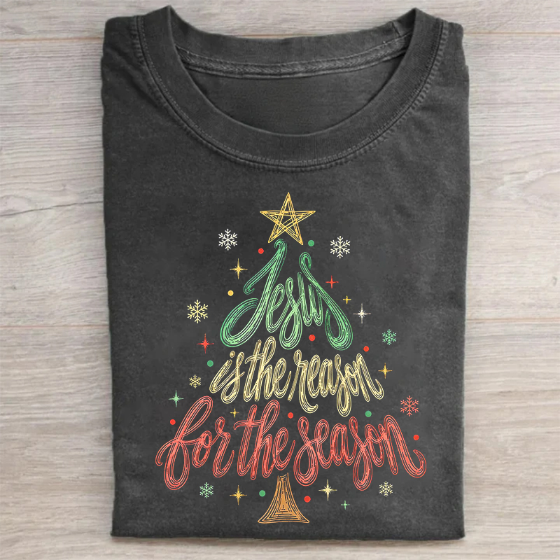 Jesus Is The Reason For The Season Christmas Tree T-shirt