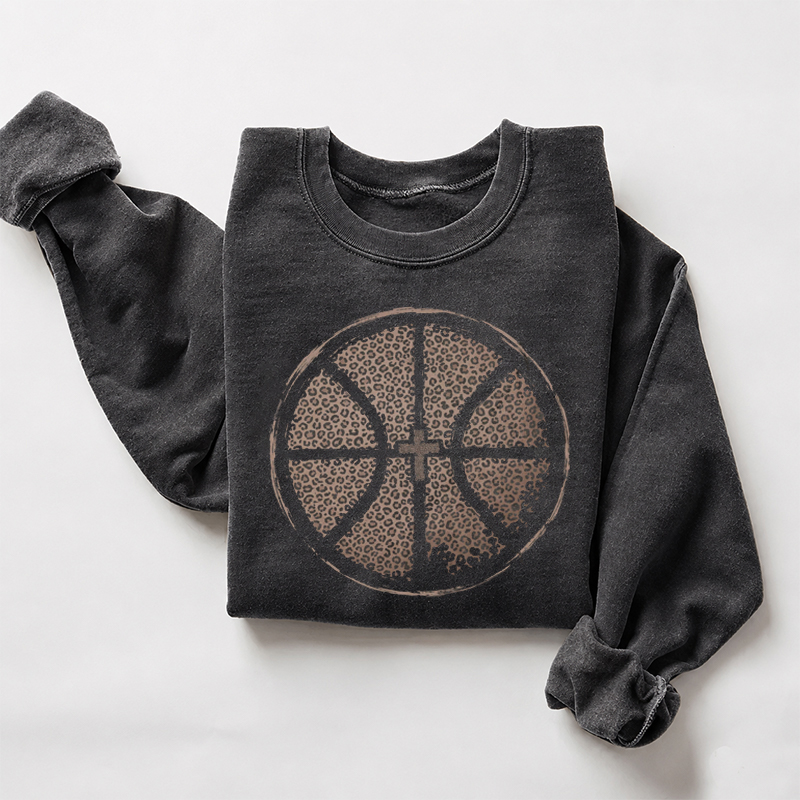 Basketball Cross Jesus Cheetah Sweatshirt