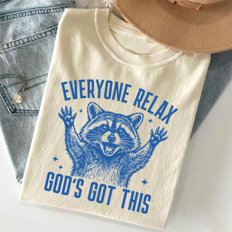 Funny Raccoon God's Got This T-shirt