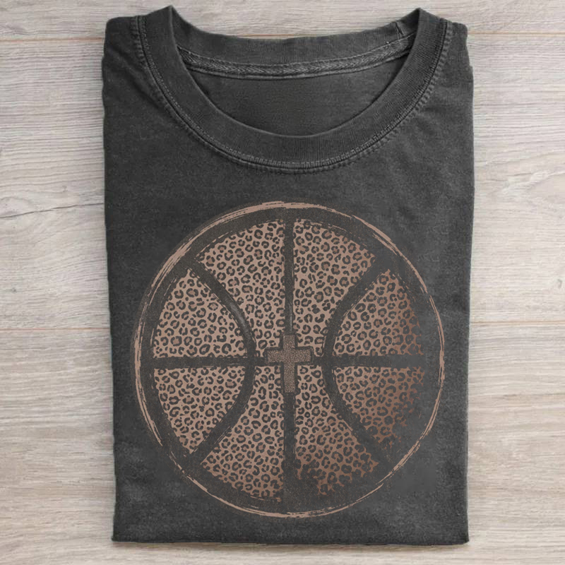 Basketball Cross Jesus Cheetah T-shirt
