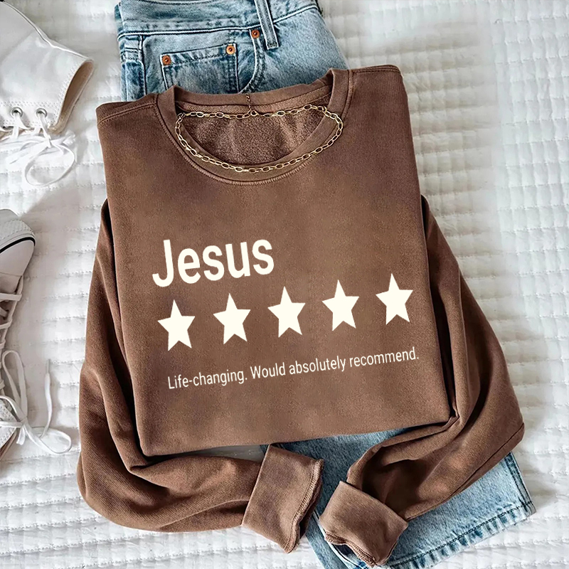 Jesus 5 Star Review Sweatshirt
