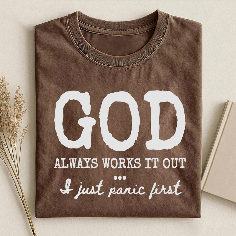 God Always Works It Out Jesus T-shirt