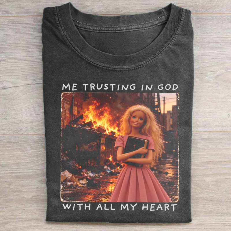 Trusting in God Christian Doll Meme T-shirt