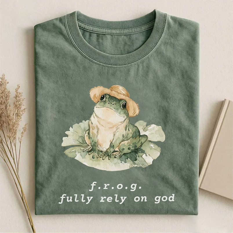 Fully Rely On God Frog T-shirt