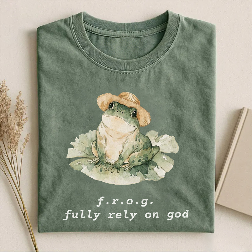 Fully Rely On God Frog T-shirt