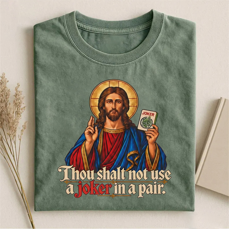 Funny Jesus Mah Jongg Joker Rules T-shirt