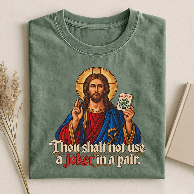 Funny Jesus Mah Jongg Joker Rules T-shirt