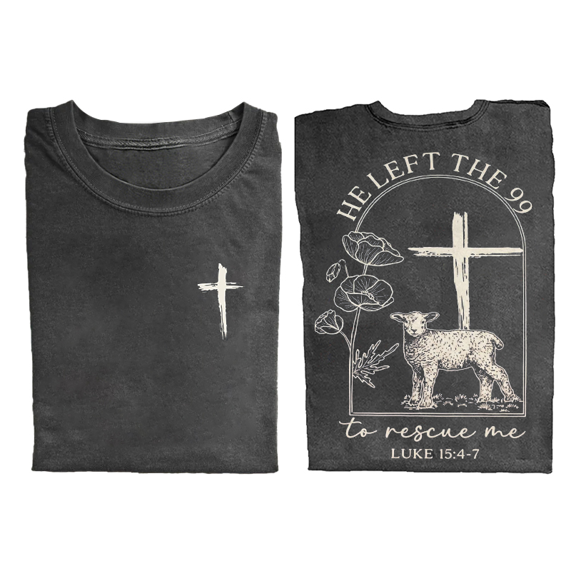 He Left The 99 Lamb Cross T-shirt