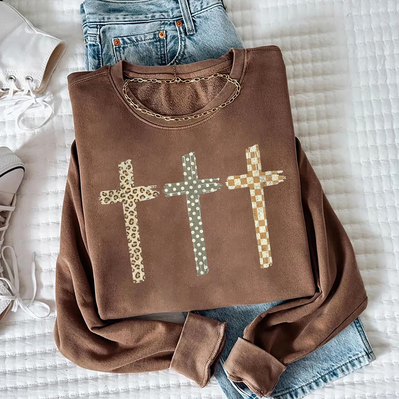Brushstroke Cross Sweatshirt