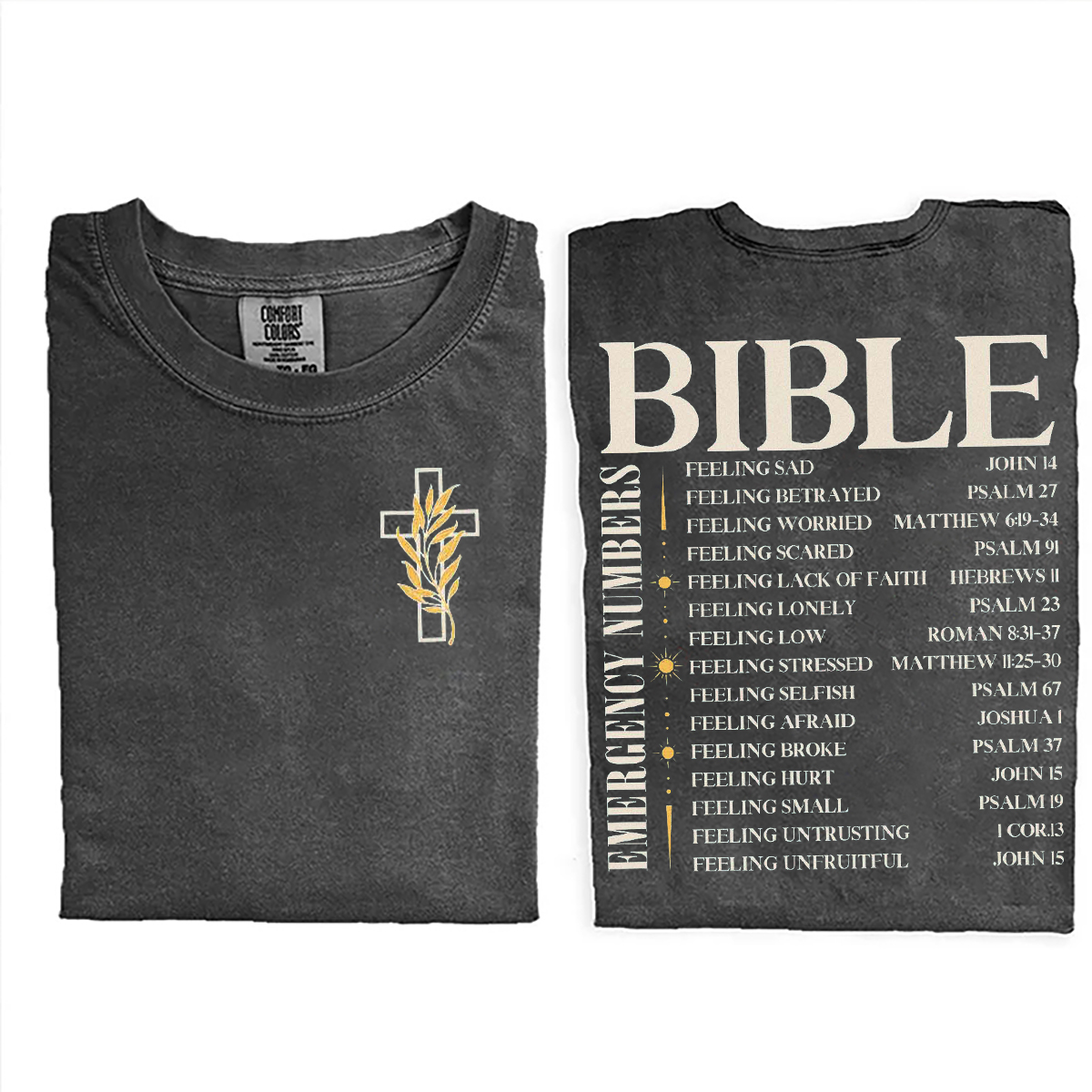 Bible Emergency Numbers T-shirt
