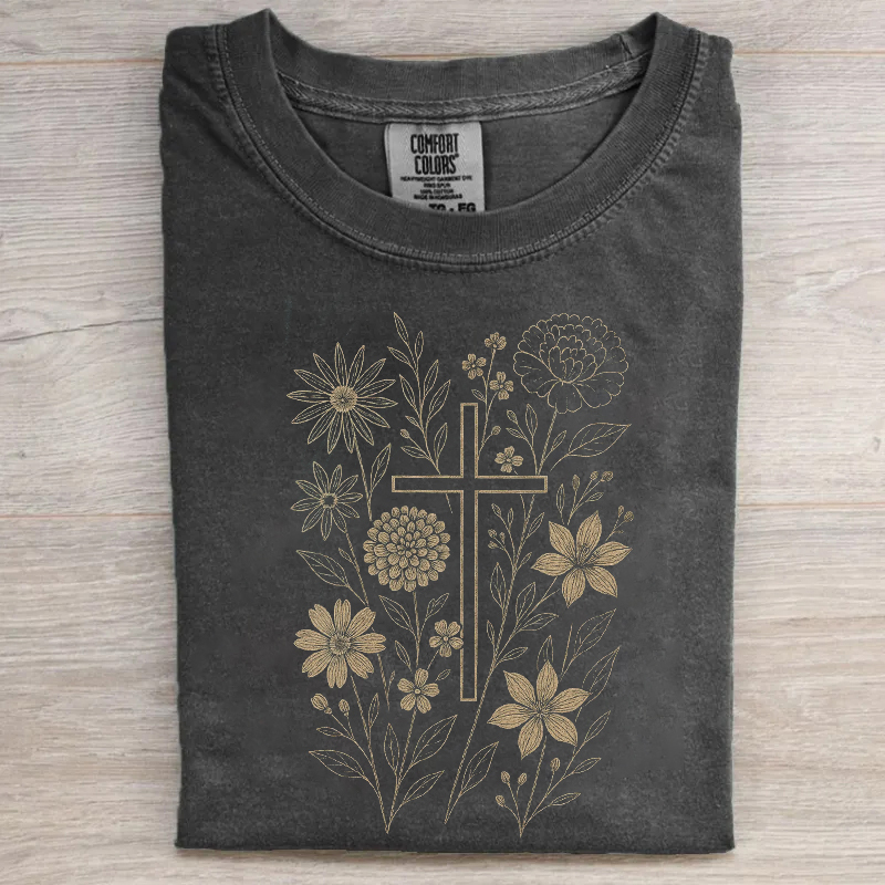Floral Cross T-shirt