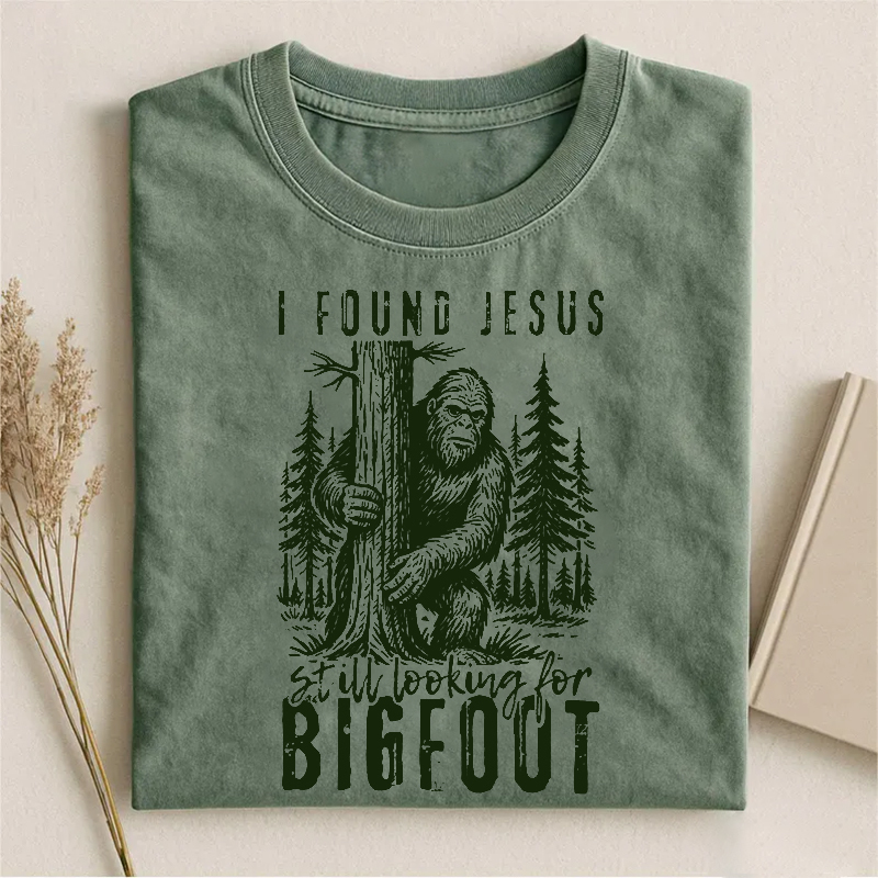 I Found Jesus Bigfoot T-shirt