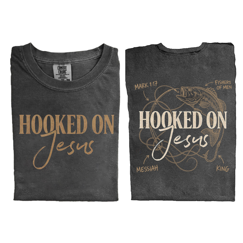 Hooked On Jesus Christian Fishering T-shirt