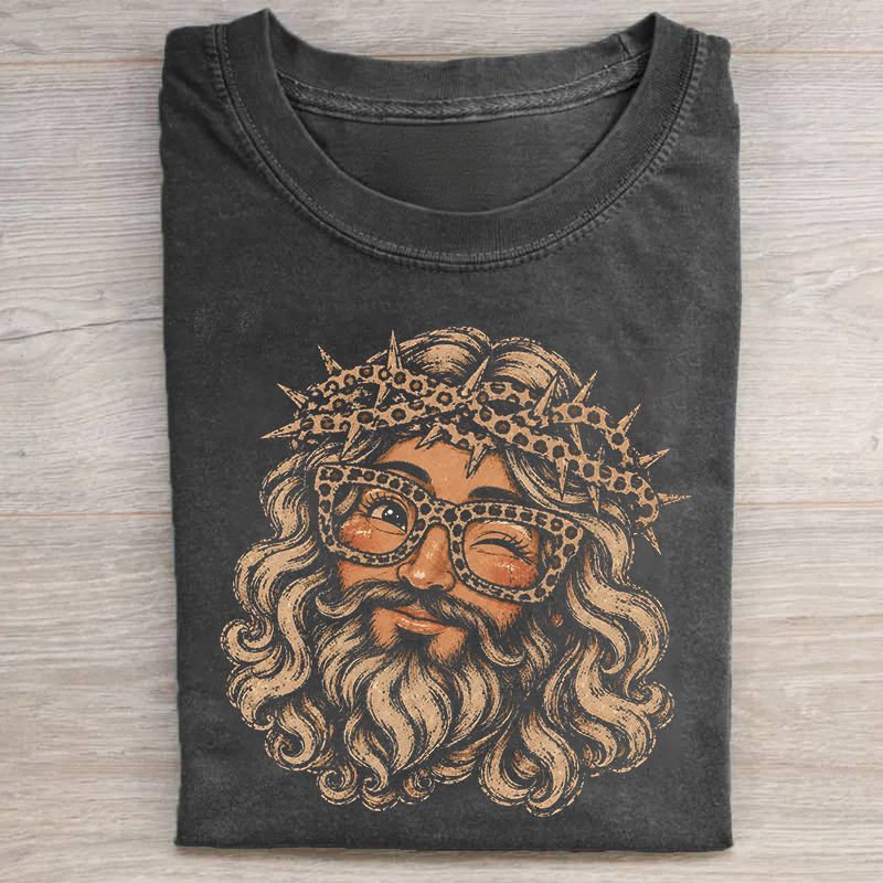 Leopard Print Jesus T-shirt