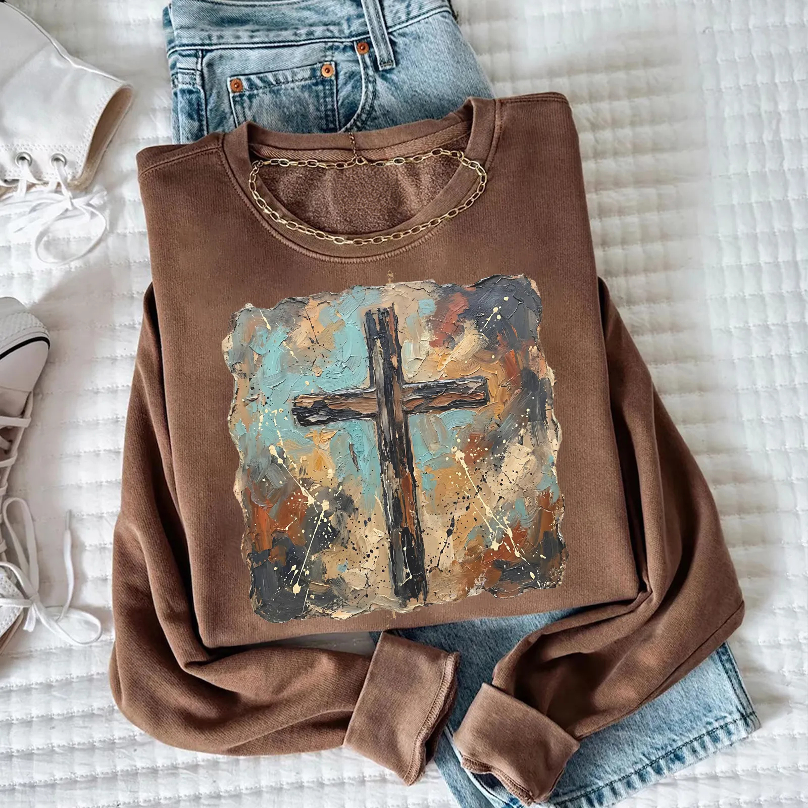 Western Cowboy Cross Sweatshirt