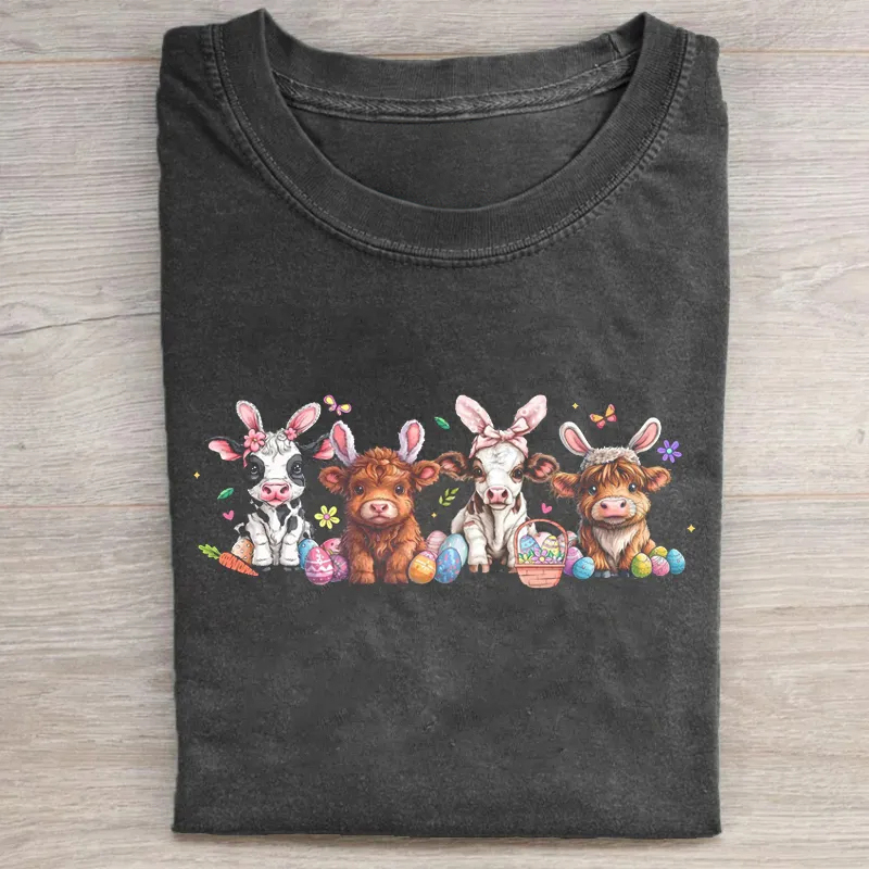 Comfort Colors Easter Day Cow T-shirt