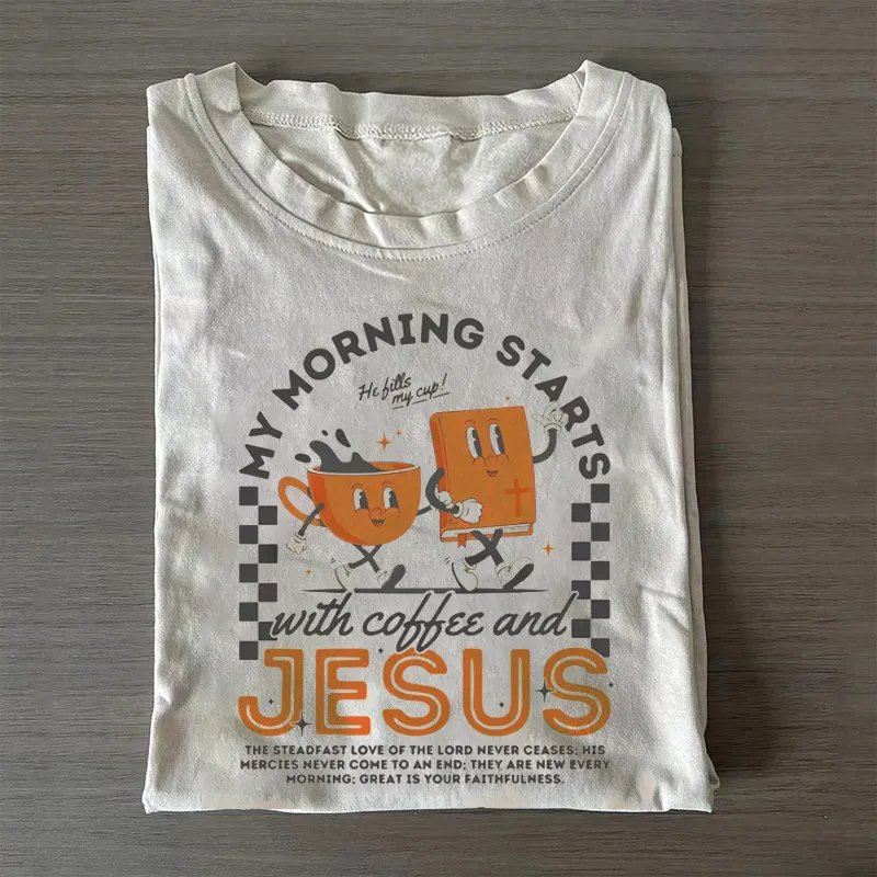 Comfort Colors Coffee and Jesus T-shirt