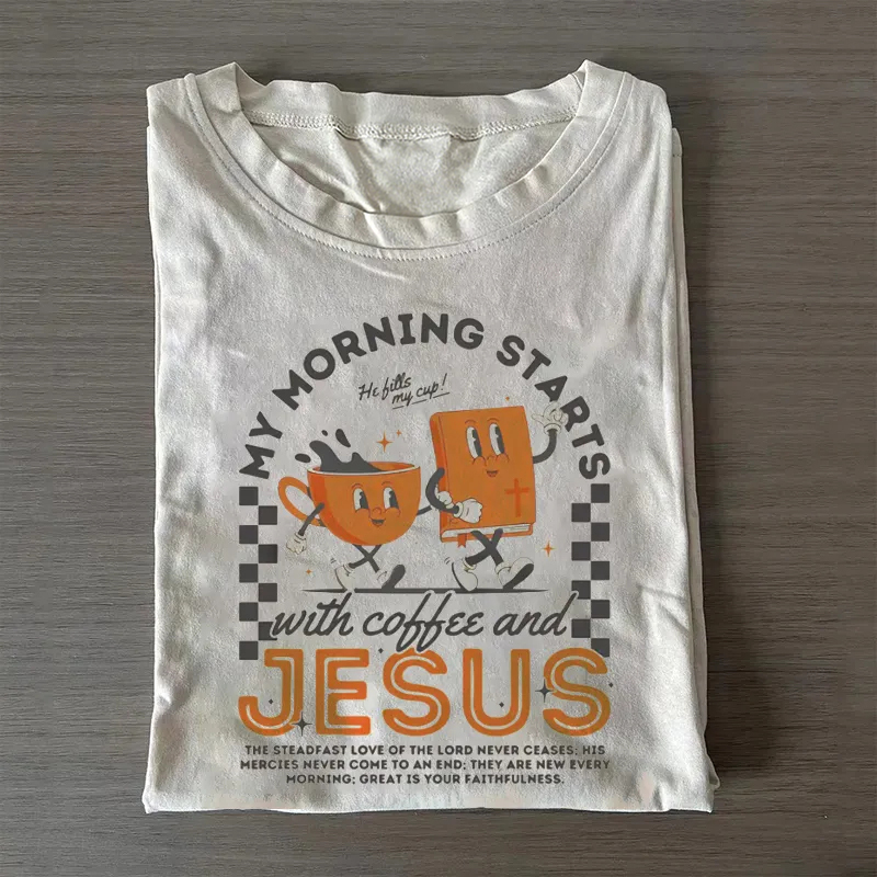 Comfort Colors Coffee and Jesus T-shirt