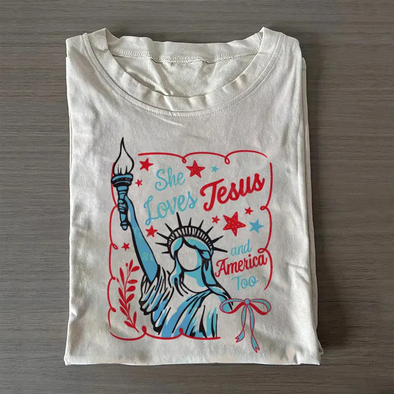She Loves Jesus and America too T-shirt