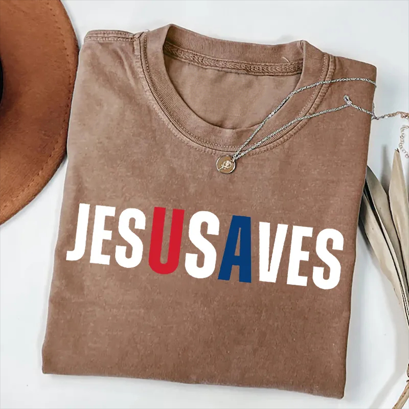 Comfort Colors Jesus Saves USA T-shirt