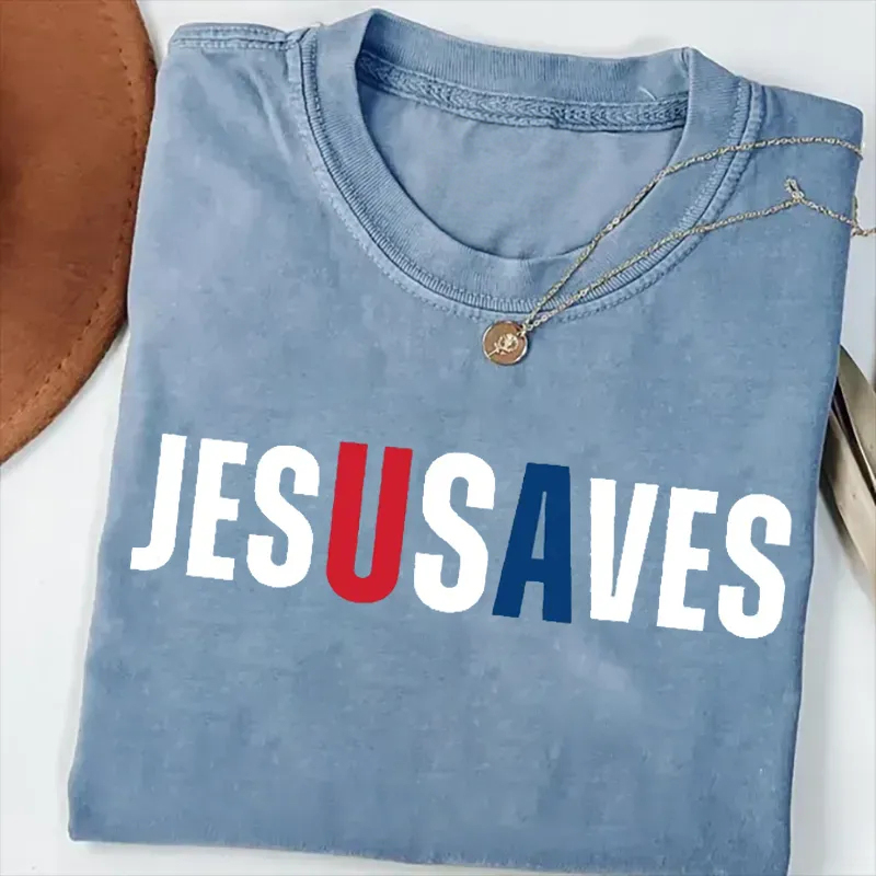 Comfort Colors Jesus Saves USA T-shirt