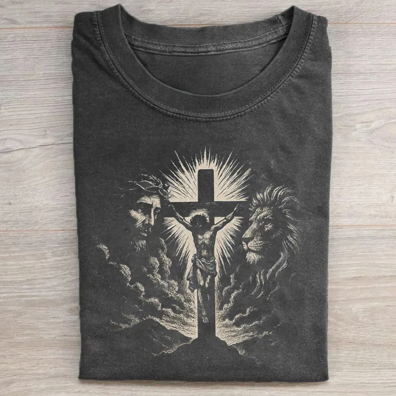 Jesus Cross Vintage 90s Style T-shirt