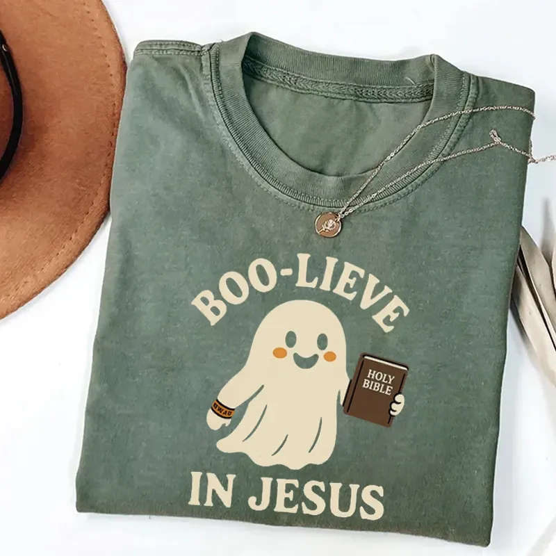 Comfort Colors Boo-Lieve in Jesus T-shirt