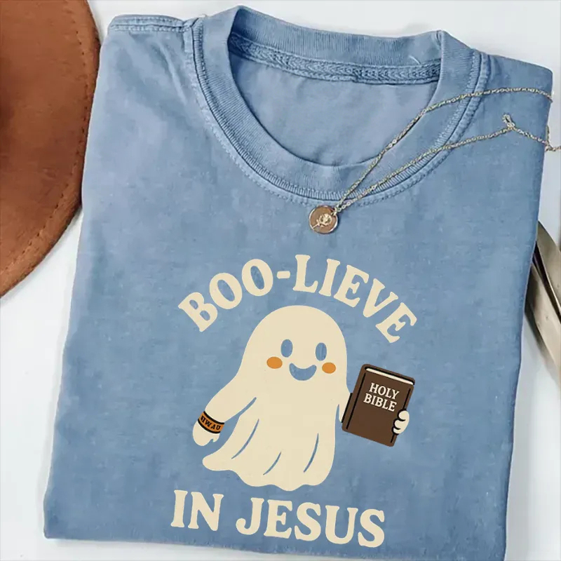 Comfort Colors Boo-Lieve in Jesus T-shirt