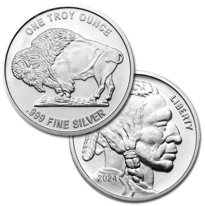 Last Day 70% OFF🔥1 oz Buffalo Silver Round | Silvertowne Mint