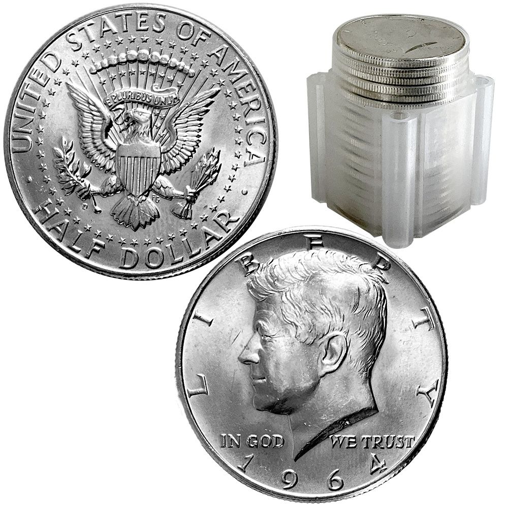 1964 Kennedy Silver Half Dollar - MS63 / BU (Uncirculated) Condition BU 