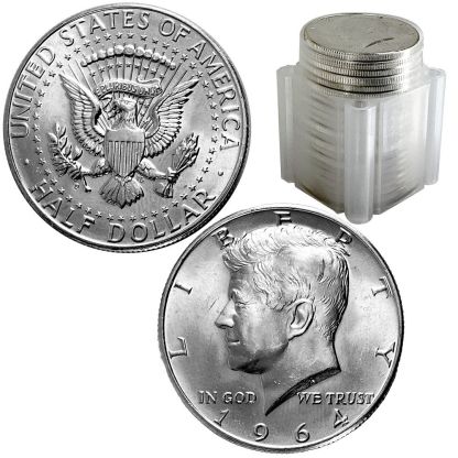 1964 Kennedy Silver Half Dollar - MS63 / BU (Uncirculated) Condition BU 