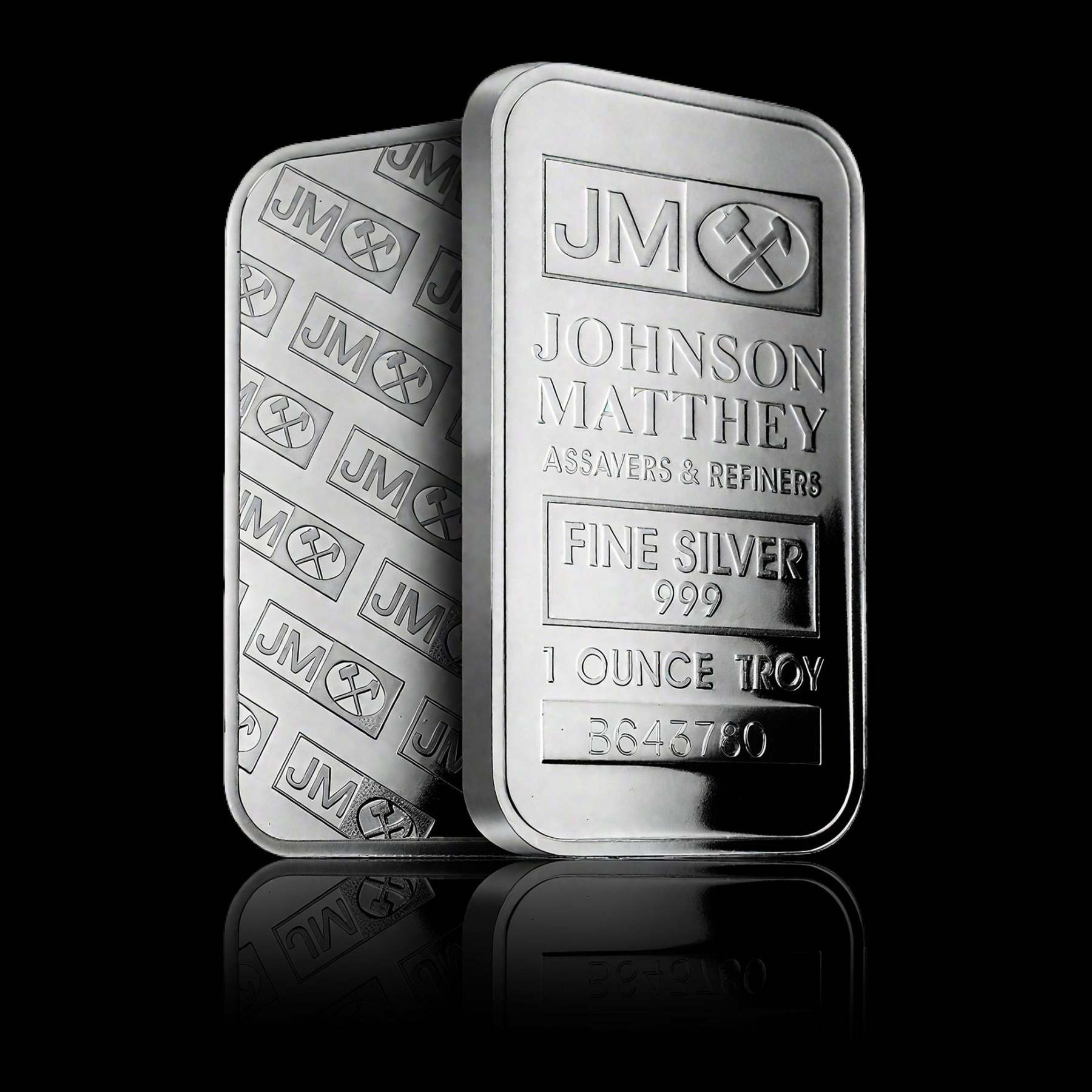【LOT OF 10 】 1 oz Johnson Matthey Silver Bars  .999 Fine Silver | 1 Troy Ounce