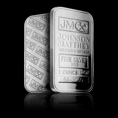 【LOT OF 10 】 1 oz Johnson Matthey Silver Bars  .999 Fine Silver | 1 Troy Ounce