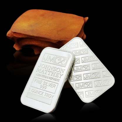 【LOT OF 10 】 1 oz Johnson Matthey Silver Bars  .999 Fine Silver | 1 Troy Ounce