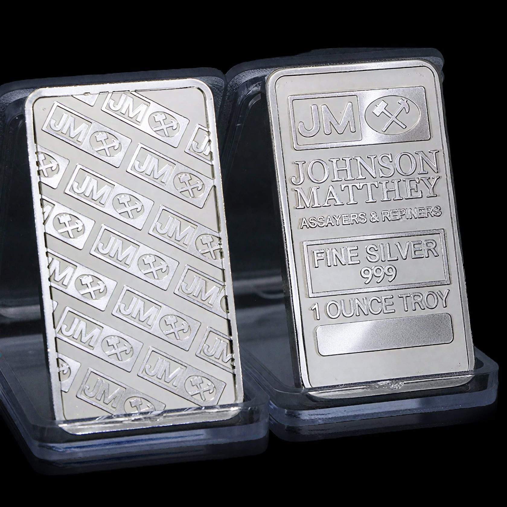 【LOT OF 10 】 1 oz Johnson Matthey Silver Bars  .999 Fine Silver | 1 Troy Ounce