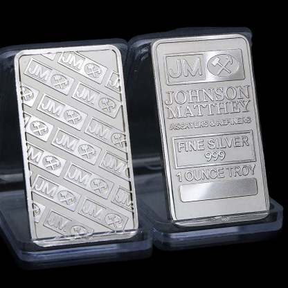【LOT OF 10 】 1 oz Johnson Matthey Silver Bars  .999 Fine Silver | 1 Troy Ounce