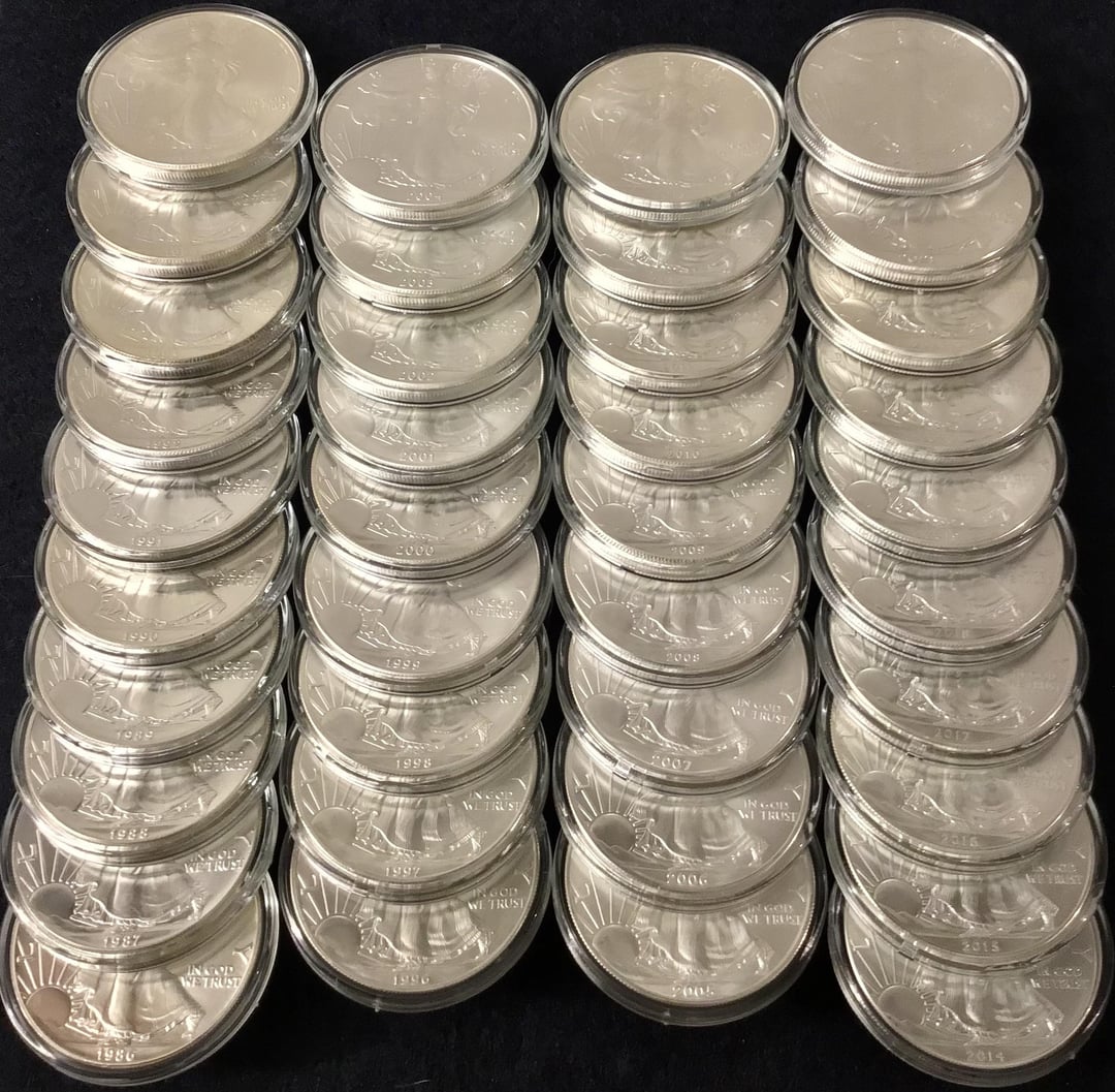 1986-2025 American Silver Eagle 40-pcs Set