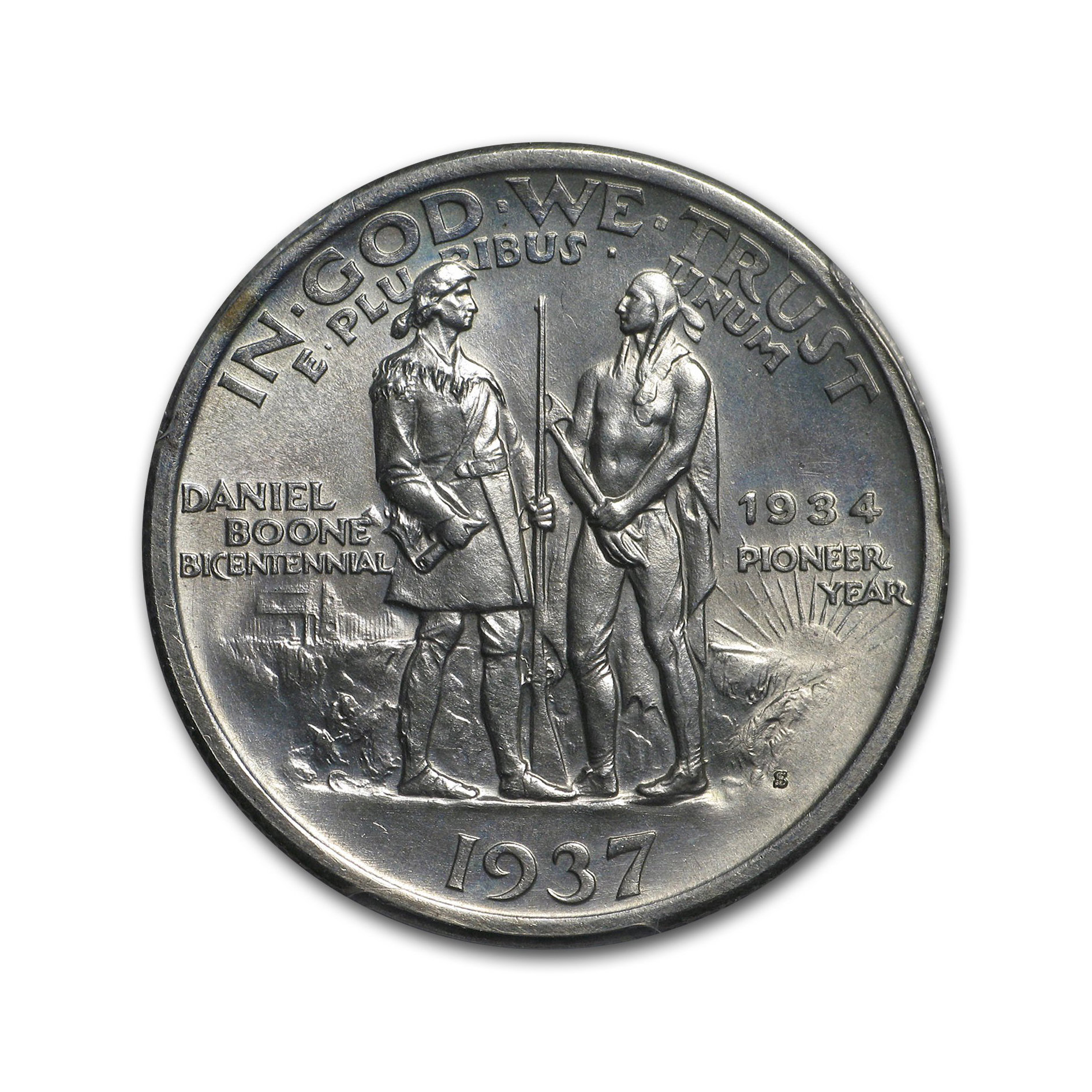 1934-1938 Daniel Boone Bicentennial Half Dollar 