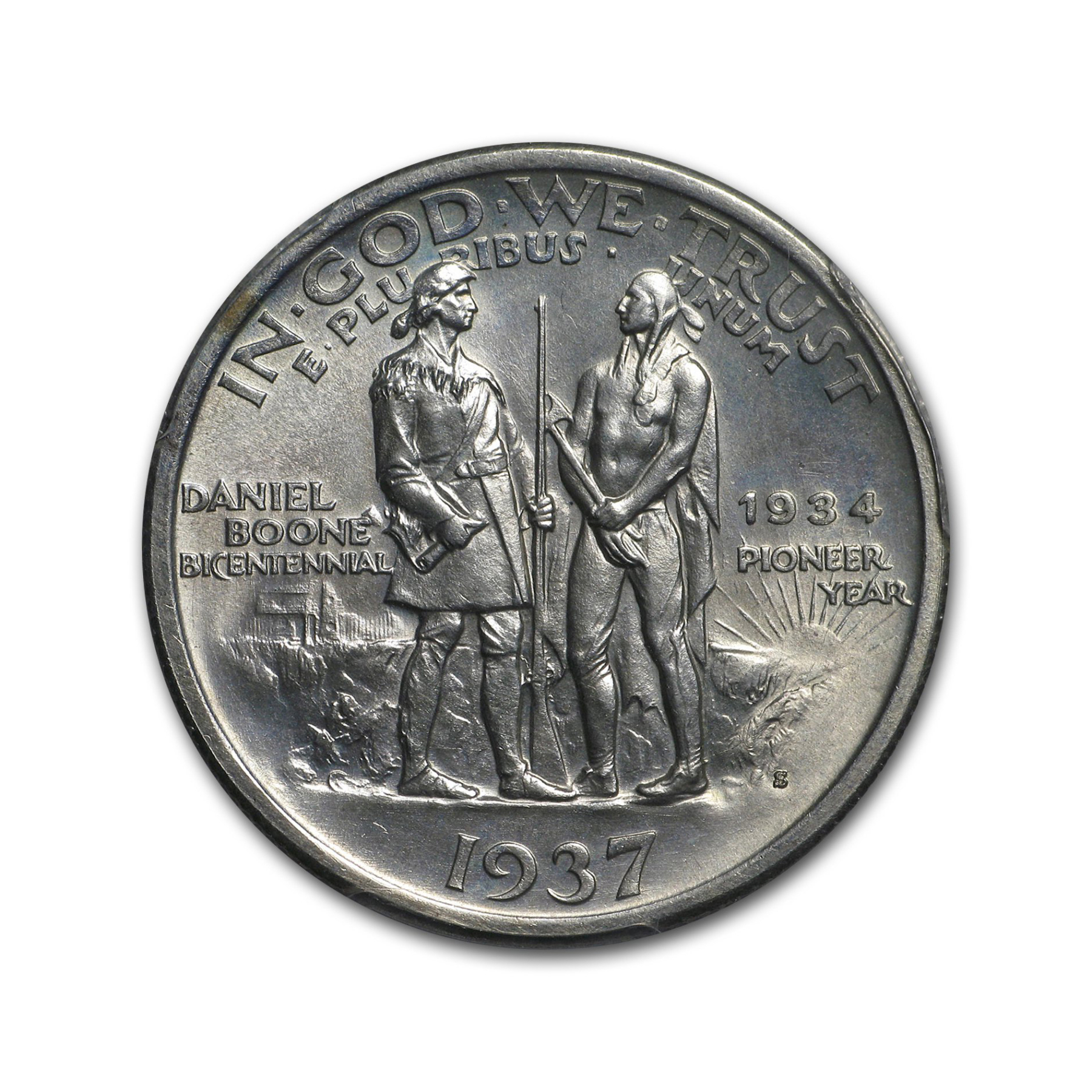 1934-1938 Daniel Boone Bicentennial Half Dollar 