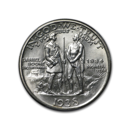 1934-1938 Daniel Boone Bicentennial Half Dollar 
