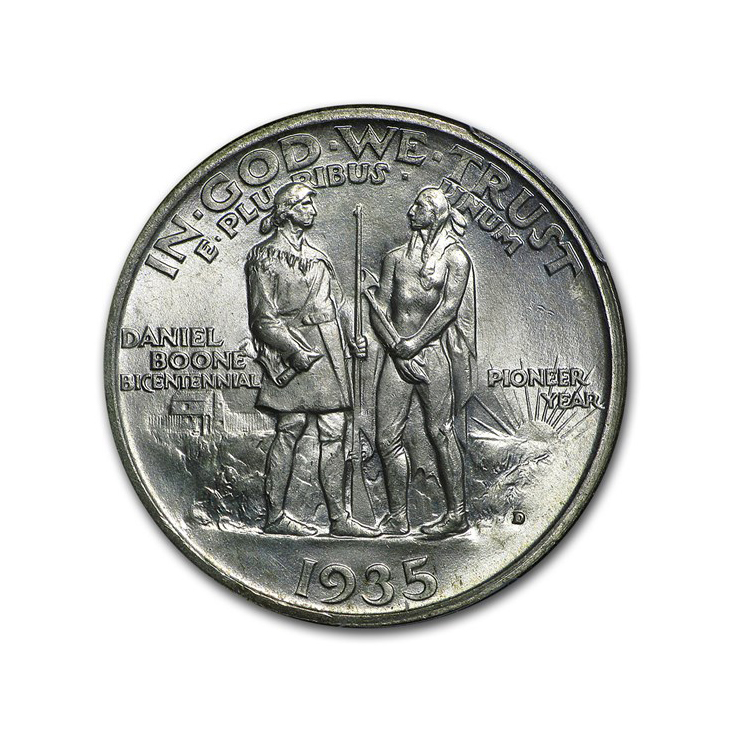 1934-1938 Daniel Boone Bicentennial Half Dollar 