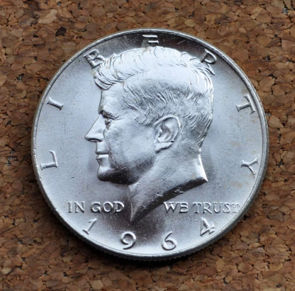 1964 Kennedy Silver Half Dollar - MS63 / BU (Uncirculated) Condition BU 
