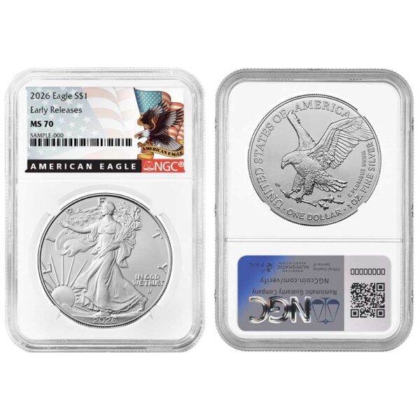 2026 $1 American Silver Eagle 3pc Set ER Black Label Red White Black