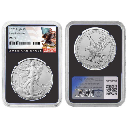 2026 $1 American Silver Eagle 3pc Set ER Black Label Red White Black