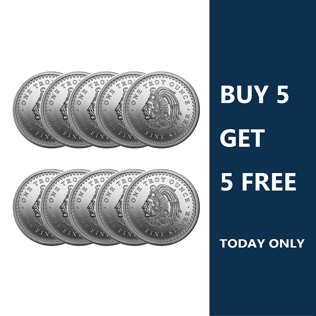 Last Day 70% OFF🔥【 LOT OF 10 】 1 oz Aztec Calendar Silver Round