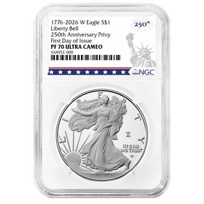2026-W Proof $1 American Silver Eagle NGC PF70UC FDI 250th Liberty