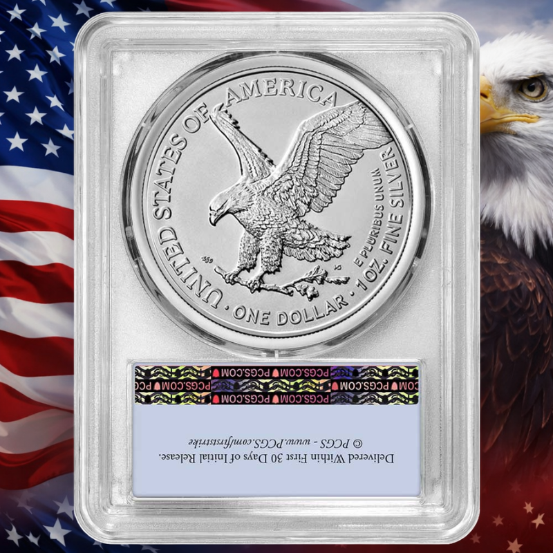 2026-2022 1-Oz American Silver Eagle Proof Coin Brilliant Uncirc First Strikes