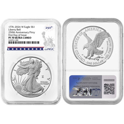 2026-W Proof $1 American Silver Eagle NGC PF70UC FDI 250th Liberty
