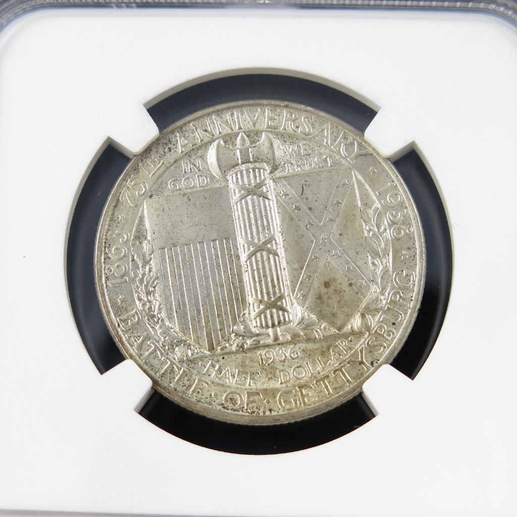 1936 Gettysburg Commemorative Half Dollar – NGC MS63 