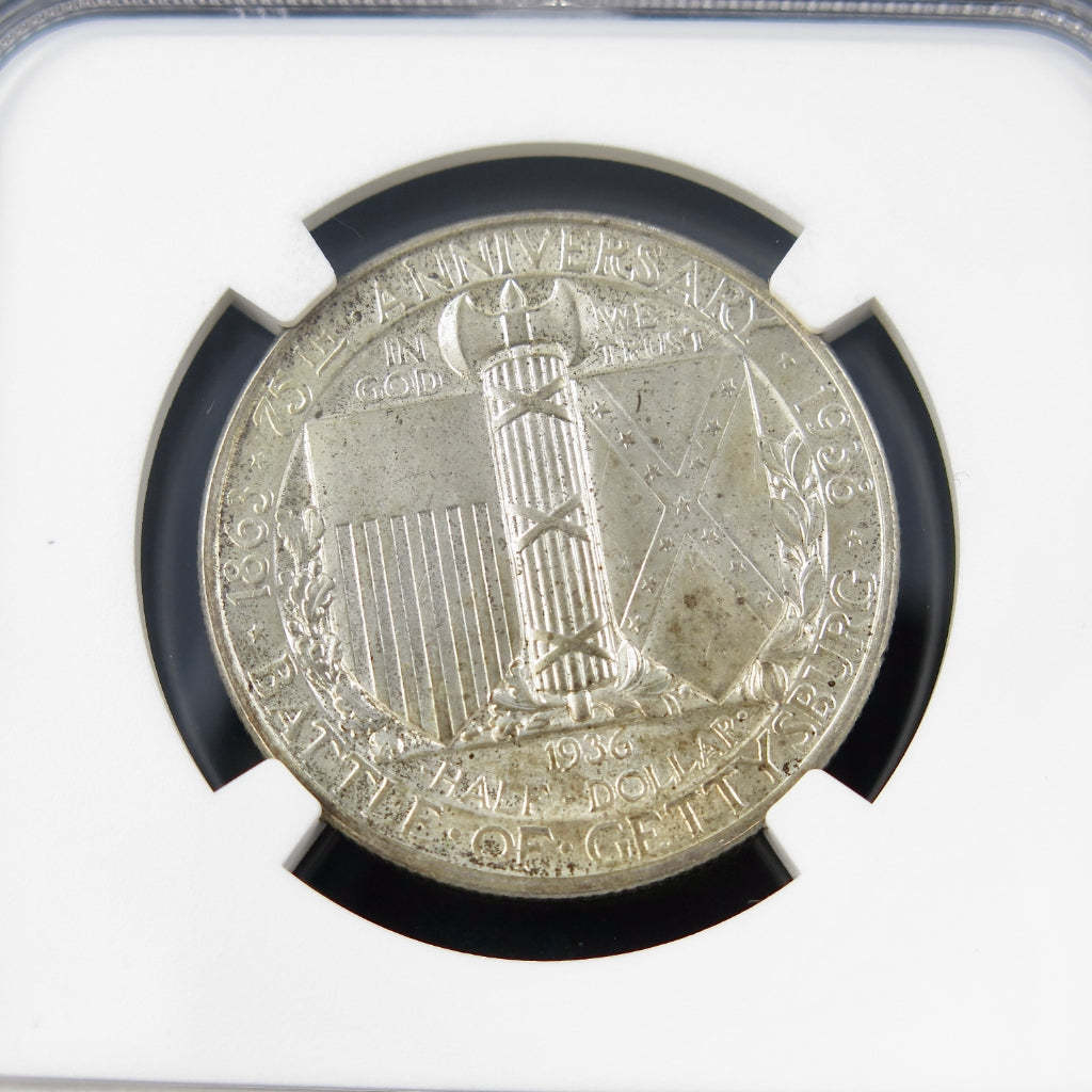 1936 Gettysburg Commemorative Half Dollar – NGC MS63 